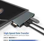 Surface Pro 6/ Pro 5/ Pro 4 Docking Station USB Hub, Surface Pro Docking Station with 4K HDMI, 3X USB3.0 Ports, SD/TF Card Reader, Accessories for Microsoft Surface Pro 4/5/6