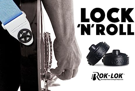 Rok Lok Universal Quick Change Guitar Strap Lock - Guitar Strap Locks Set - Protect Your Instrument with no modifications or hardware replacement