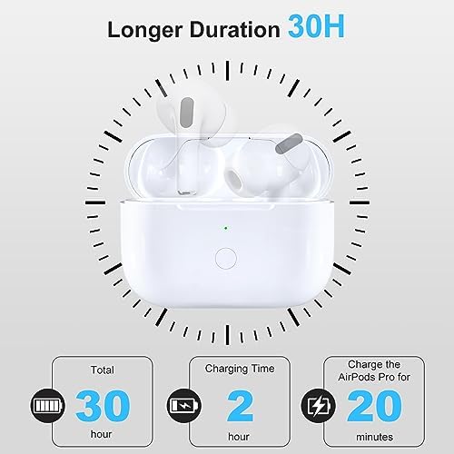 Wireless Charging Case Replacement Compatible with AirPods Pro 1st & 2nd Generation, AirPods Pro 1st & 2nd Charger Case with Bluetooth Pairing Sync Button