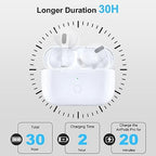 Wireless Charging Case Replacement Compatible with AirPods Pro 1st & 2nd Generation, AirPods Pro 1st & 2nd Charger Case with Bluetooth Pairing Sync Button