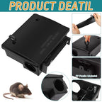 Qualirey Rat Bait Station Traps with Key Rodent Trap Alternative for Eliminating Rats Fast and Keeping Pets and Children Safe Indoor Outdoor, Bait Not Included(24 Packs)