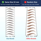 | Waterproof Eyebrow Tattoo Stickers. A real hair stroke look. Hair replacement without surgery. Solution for hair loss. Bushy Tinted eyebrow tattoos. (New Miami, Dark Brown)