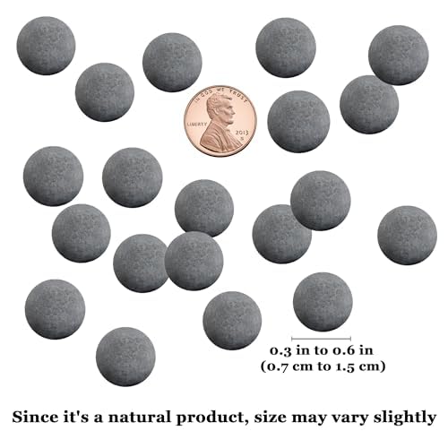 SunGrow Shrimp Tourmaline Balls for Aquarium, 0.4” Calcium-Rich Balls, Shrimp Tank Accessories, Successful Shedding, Impart Vibrance, 20 Balls per Pack