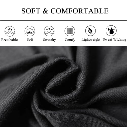 Wide Headbands For Women Stretch Headband Boho Head Bands Women's Hair Band Turban Workout Hairband Accessories Black Gray 6 Pack