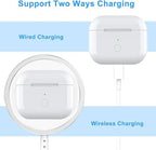 Charging Case Replacement Compatible with AirPods 3rd Generation, Wireless AirPods 3 Charger Case with Pairing Sync Button Without Earbuds, White