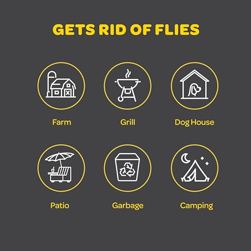 Outdoor Fly Trap Refills [Set of 4] Dissolvable Non-Toxic Bait - Fly Repellent for Outdoor Use Only - Controls Flies for Patios, Barns, Ranches Etc.