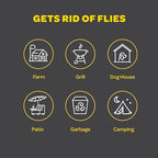 Outdoor Fly Trap Refills [Set of 4] Dissolvable Non-Toxic Bait - Fly Repellent for Outdoor Use Only - Controls Flies for Patios, Barns, Ranches Etc.