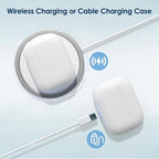 Replacement Charging Case for Air Pods Pro 1st 2nd Charging Case, Wireless Charging Case for AirPod Pro Charging Case Support for Bluetooth Sync Button, Low Power Air Pod Charging Case with Tips Voice
