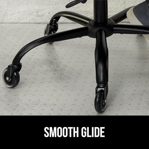 GORILLA GRIP Slip Resistant Office Chair Mat for Carpet Floors, Smooth Glide Under Desk Carpeted Floor Protector, Heavy Duty Plastic Computer Mats for Rolling Work and Gaming Chairs 29x47, Clear
