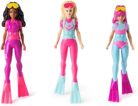 SwimWays Barbie Dive Characters 3-Pack, Swimming Pool Accessories & Kids Pool Toys, Pool Party Supplies & Water Toys for Kids Aged 5 & Up