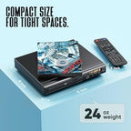 DVD Players for TV with HDMI, DVD Players That Play All Regions, Simple DVD Player for Elderly, CD Player for Home Stereo System, Included HDMI and RCA Cable, with Big Buttons Remote Control