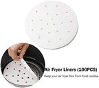 9 Inch Air Fryer Accessories XL 10 PCS with Cupcake Pan, Pizza Pan, Silicone Baking Cup, Recipe Cookbook, 100Pcs Parchment Paper for 5.3Qt - 6.8Qt and Larger Size Phillips Air Fryer Instant Pot