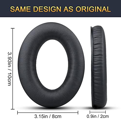 Replacement Ear Pads for Bose Aviation A20, Earpads Cushions Compatible with Bose Aviation Headset X A10 A20, Durable Leather Slow Rebound Memory Foam (Black)