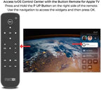 Function101 F101-ATVRM-BT Bluetooth Replacement Button Remote for Apple TV | BLE and Infrared Connectivity | 2 AAA Batteries Included