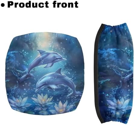 Dolphin Flower Rollator Walker Accessories Cute Walker Seat Covers for Ladies Pattern Rollator Walker Seat and Backrest Covers Universal Walkers for Seniors with Seat Covers Gifts