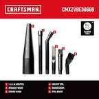 CRAFTSMAN CMXZVBE38668 1-1/4 in. 6-Piece Micro-Cleaning Wet Dry Vac Attachment Kit, Industrial-Grade Shop Vacuum Accessories for Intricate and Detail Cleaning, Fits 1-1/4 in. Hose Diameter