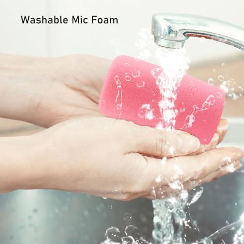 LEFXMOPHY SM7B Windscreen for Shure SM7B SM7dB Vocal Microphone RK345 Replacement Pop filter, Noise-cancellation Windsock Cover Pink Foam Cover