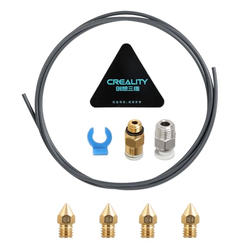 2024 Ultra-Smooth PTFE Tube Official Teflon Tube Bowden Tubing 1M for 1.75mm Filament 3D Printer Replacement Part Ender 3 Accessories Include Nozzle*4,PC4-M6 and PC4-M10 Pneumatic Fitting