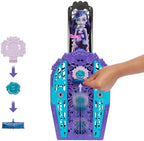 Monster High Skulltimate Secrets Doll & Accessories Set, Garden Mysteries Twyla with Reveal Closet & 19+ Tea Party Surprises Like Clothes
