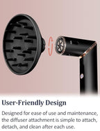 Diffuser Attachment for Shark FlexStyle Hair Dryer, Enhance Natural Curls Accessories for Flex Style Blow Dryer Styler, Styling Tool for Wavy, Curly, Coily Hair, Black