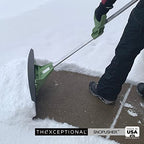 Easy Doze-It 36" SnoPusher | Ergonomic Push Plow Shovel with 2 Handle Grips | Best Industrial Wide Snow Shovel for Walk, Sidewalk & Drive| Made in USA by Vertex Products | Model EX920.36