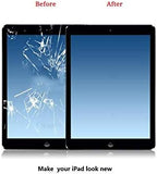 for Black iPad 6 2018 6th Generation A1893 A1954 Touch Screen Digitizer Assembly Replacement with Home Button,Camera Bracket,Pre-Installed Adhesive,Tool Repair Kit