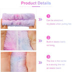 Chanaco Face Wash Headband 12Pcs Spa Headband and Wrist Bands for Washing Face Puffy Fuzzy Skincare Headbands for Women Teen Girl Gifts Trendy Stuff Hair Accessories for Women Girls