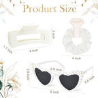 Bridal Shower Gifts for Women Bride To Be Gift Set Bride Hair Clip Claw Clip Accessories Bride Hair Scrunchie Bride Sunglasses Bachelorette Party Wedding Gifts
