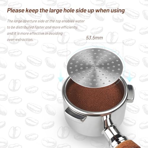 Puck Screen 54mm, V2 0.8mm Thickness Espresso Puck Screen for Portafilter, 304 Stainless Steel 54mm Puck Screen with Acrylic Storage Box, Espresso Screen for Breville Barista Portafilter Accessories
