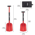 Overmont Collapsible Snow Shovel Aluminum - Lightweight Snow Utility with Ice Scraper and Carrying Bag Sizes 32 and 42 Inch