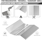 Oklagarden Flame Tamer Replacement for Nexgrill Replacement Parts 820-0033 820-0007B 2 Burner Heat Plates Megamaster 820-0033M Parts Heat Shield Grill Parts Cuisinart CGG-306 Flame Tamer Grill Parts