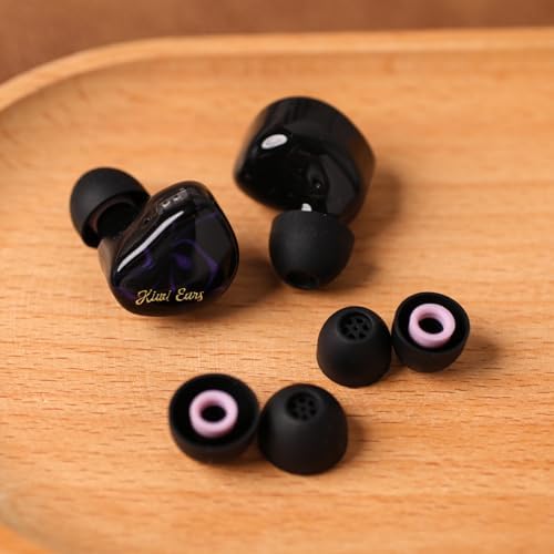 Linsoul Kiwi Ears Flex Earbud Tips, Replacement Silicone IEM Tips, 3 Pairs, S/M/L Size, for KZ ZS10 Pro 2, SuperMix 4,Hype4,Orchestra Lite, Cadenza Wired/Wireless Earphones (Black)