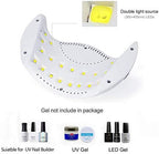 Gel UV LED Nail Polish Lamp, LKE Nail Dryer 40W LED Light with 3 Timers Professional for Nail Art Tools Accessories White