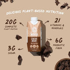 Koia - Plant Based Protein Shake - Cacao Bean - 20g Protein, 3g Sugar, 6g Prebiotic Fiber, 21 Vitamins & Minerals - Dairy Free, Soy Free, Non GMO - Meal Replacement Drinks - 11 fl oz, 12 Bottles