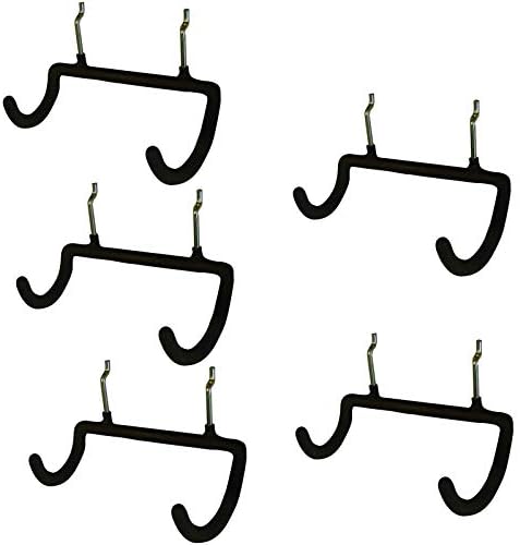 Menecor 5PCS Pegboard Drill Holder with Double Hooks and Accessories Bag for Power Tools