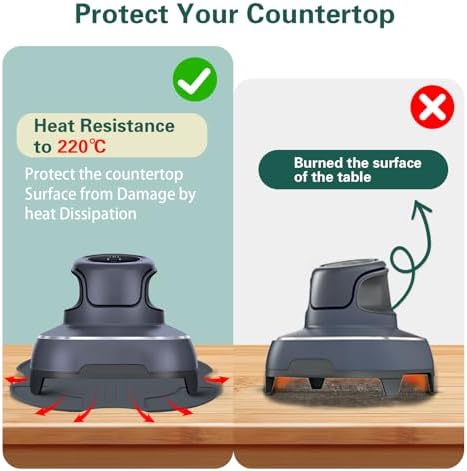 Air Fryer Trivets Silicone for Ninja Crispi, Heat-Resistant Hot Pads Potholders for Ninja Crispi Airfryer Accessories, Dishwasher-Safe Kitchen Holder