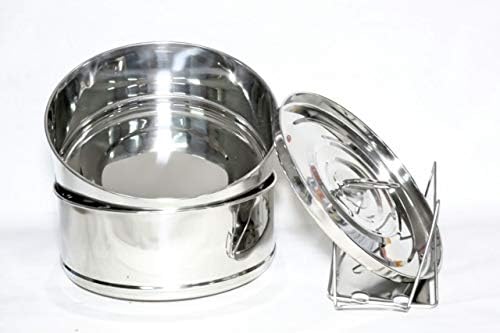 Stackable Stainless Steel Insert Pans - Inserts for Instant Pot - Pan for Instapot - Accessories for Instant Pot- FITS 6 QT and Above - Single Size - Pressure Cooker Steamer Pan Accessories