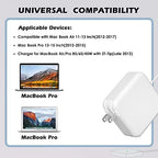 Replacement Mac Book Pro Charger, 85W T-Tip Mac Charger Compatible with Mac Book Pro 17/15/13 Inch and Mac Book Air 15/13 Inch Between 2012-2017