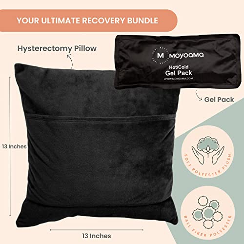 MOYOAMA Hysterectomy Pillow with Cooling Packs Included - Hysterectomy Recovery Products to Protect Vulnerable Areas - C Section Recovery Seatbelt Pillow to Relieve Pressure - Hysterectomy Gifts