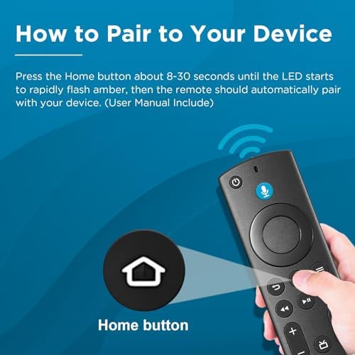 Replacement Voice Remote for Insignia/Toshiba/Pioneer Fire Smart TVs, Compatible for AMZ Streaming Device Series Smart TVs