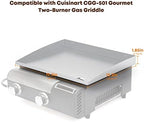 Stanbroil Stainless Steel Griddle Top for Cuisinart CGG-501 Gourmet 2-Burner Propane Gas Grill, 19.5" Griddle Replacement Top with Front Grease System