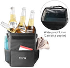 Ryhpez Car Trash Can with Lid - Truck Trash Bin Storage Bag, Automotive Garbage Can Waterproof, Collapsible Interior Car Accessories for Women Men Road Trip Essentials