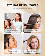 5 Pack Hair Wax Stick, Slick Back Hair Brush, Fly Away Stick for Hair - Hair Bun Smoothing Accessories Styling Gifts Stuff for Kids, Girls and Women
