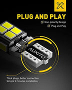 AUXITO 194 LED Bulb 6000K White 168 2825 W5W T10 Wedge 14-SMD Interior Car Bulbs Replacement for Dome Map Door Courtesy Trunk Parking License Plate Lights, 10 PCS