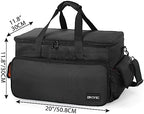 Gig Band Cable File Bag With Adjustable Dividers Dj Cable Gig Bag for Cables, Cords,DJ Gear,Musicians Accessories 20"×12"×12"