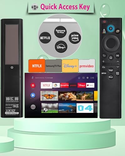Upgraded BN59-01385A Solar Rechargeable Voice Remote Control Replacement for Samsung Smart TV – Solar Cell, Voice & Bluetooth Plus USB-C Charging for Neo QLED, The Frame, and Crystal 4K/8K UHD