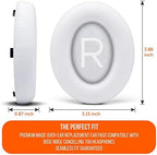 WC Wicked Cushions Upgraded Replacement Ear Pads for Bose 700 Noise Cancelling Headphones (NC700) - Softer PU Leather, Luxurious Memory Foam, Added Thickness, Extra Durable Ear Cushions | (White)