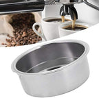 Stainless Steel Coffee Filter, Double Cup Coffee 51mm Porous Filter Basket Reusable Double Layer Pressurized Espresso Maker Accessories for Breville Portafilter