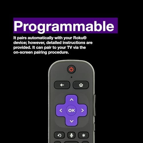 Replacement OEM RC-FA5 / RC-GZ1 Universal Streaming Stick Remote Control for Roku Stick RC-GZ1. with Voice. Works with HDMI Streaming Stick, Streaming Players, TVS. Replaces RC-GZ1. [RF]