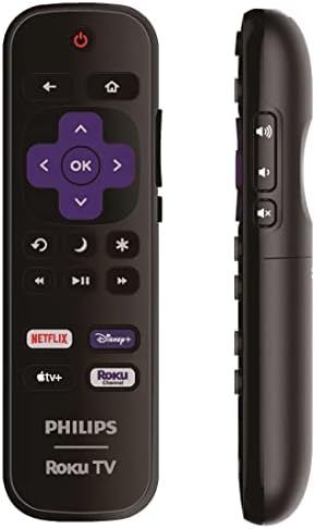OEM Replacement Remote Control Compatible with All Philips Roku TV Smart TVs【Only Works with Philips Roku TV, Not for Roku Stick and Roku Box】 (Netflix/Disney Plus/Apple TV+ / Roku Channel)